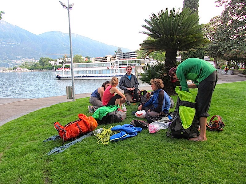 Chilling out near Locarno lake