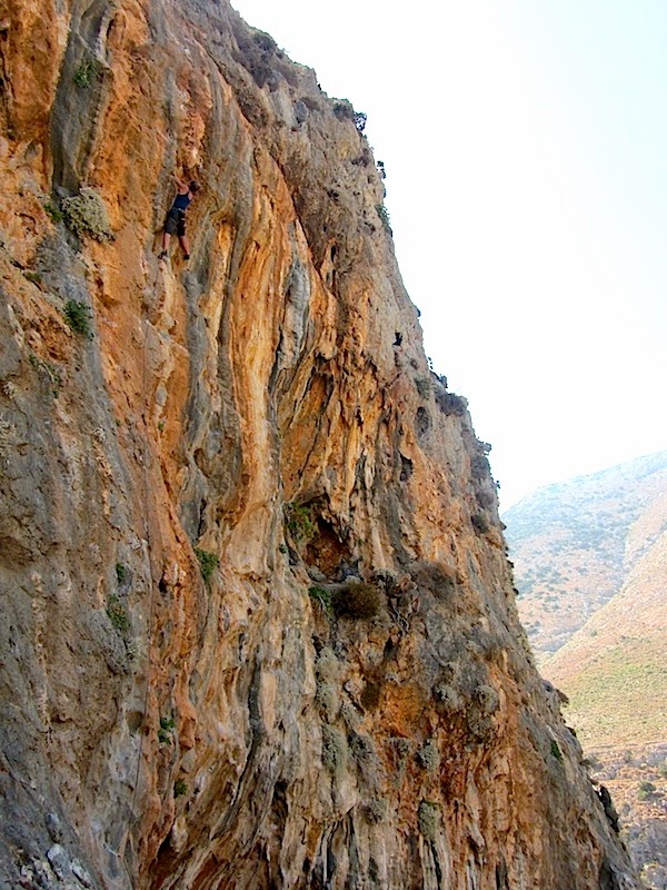 Vilija on some route at Arginonta