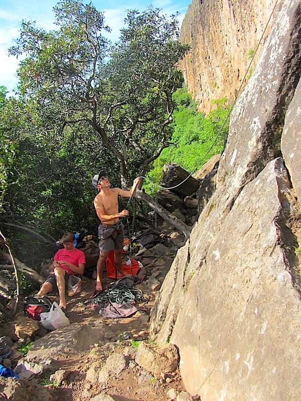 Leo and Stromme, Marco climbing