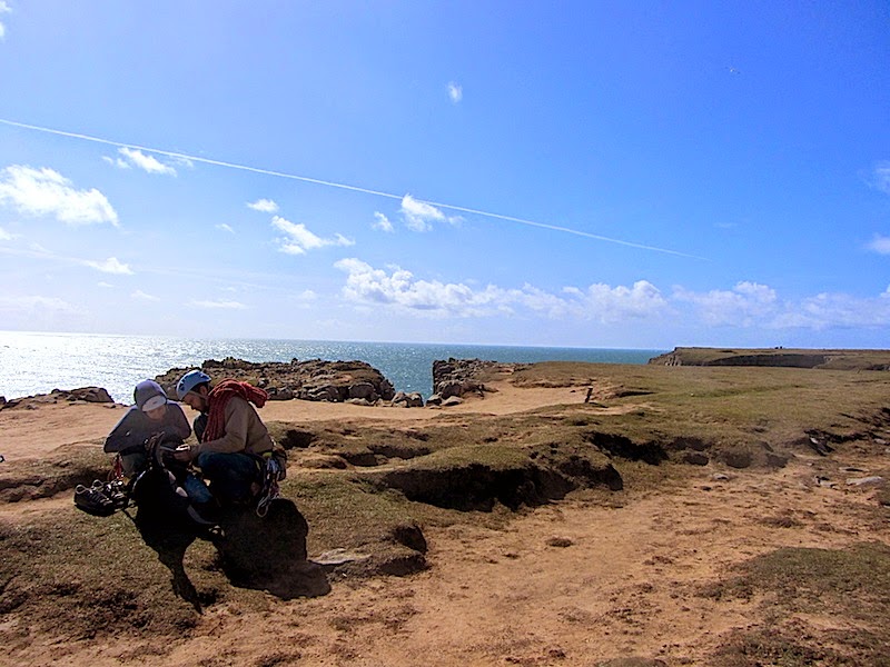 Anna and Tadas choosing the route