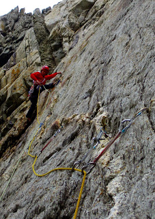 The Quartz Icicle in Wen Zawn, Gogarth