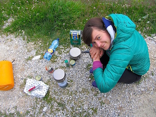 Pasta for dinner a day before the climb