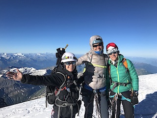 Happy ladies on Mont Blanc