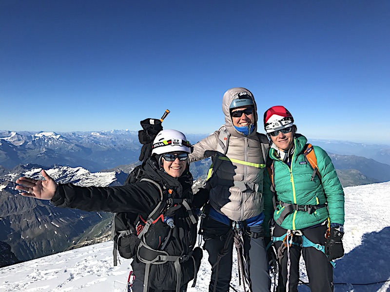 Happy ladies on Mont Blanc