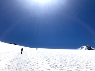 Audinga and Rūta on Glacier du Tour