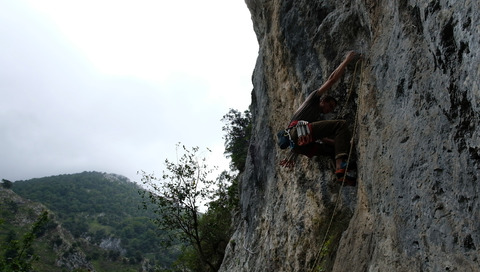 Yours truly on Princesa Deva (7a)
at rainy Estraguena