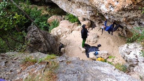 Aistė on her first 7a ("Le cout du siecle")