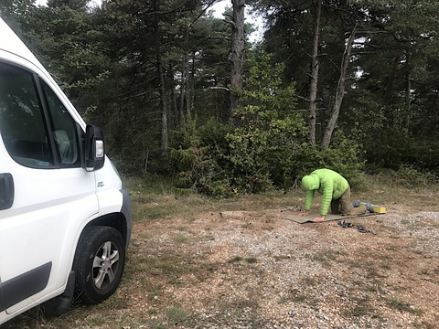 Martynas doing yoga