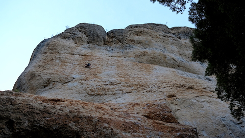 Laura on Bullfrog Avenue (7c+)