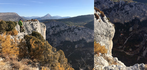 Watching BASE jumpers in Verdon. Brrrrrr.