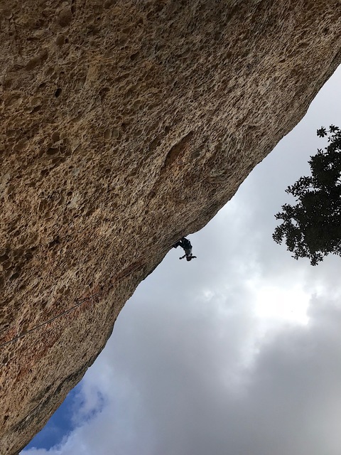 Laura on "Montsantrrat" (7b+)