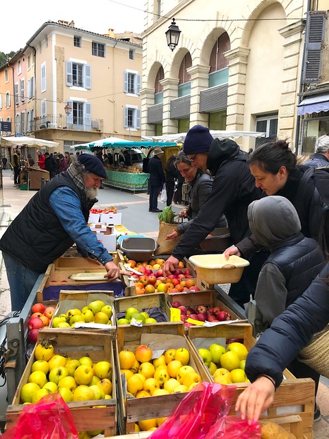 Martynas pretending to be a local or choosing the best apples