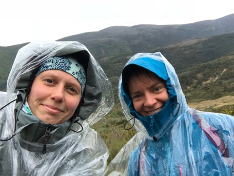 Hiking in the rain