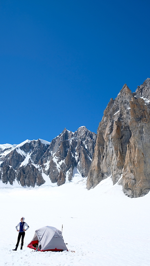 Poser on the glacier