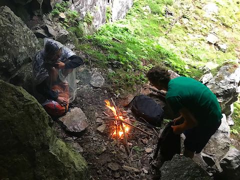 Rainy cragging day