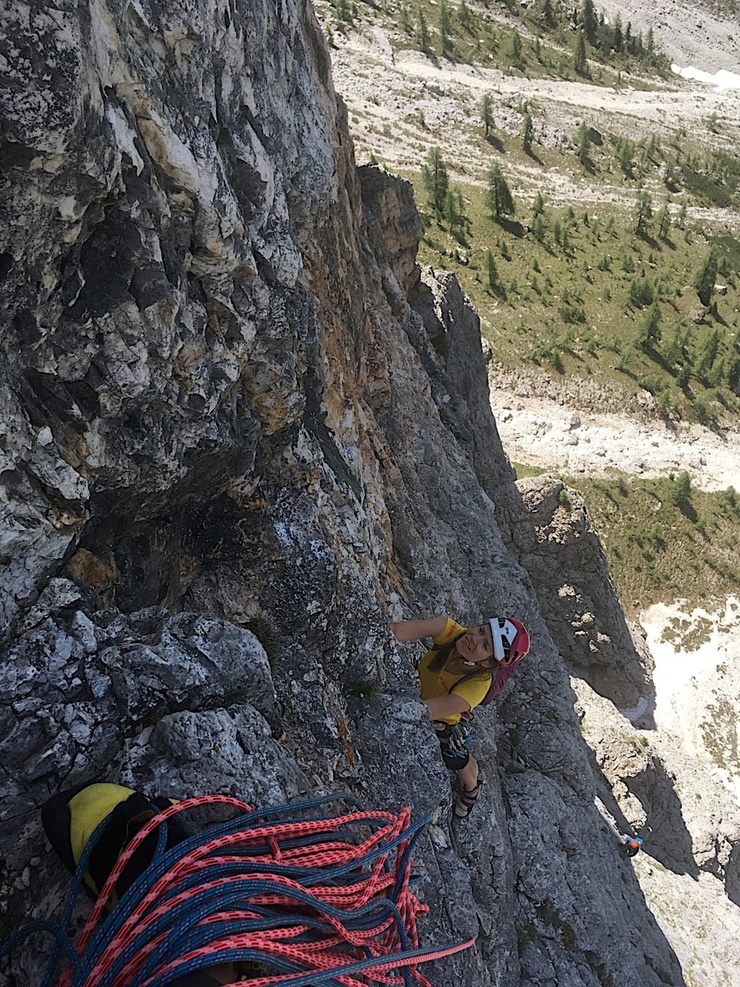 Recovery climb in Dolomites