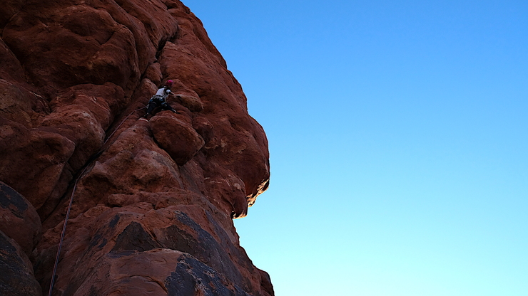 Climbing Owl Rock
